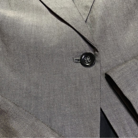Vintage Banana Republic 100%Cotton Lined One Button gray Blazer, Size 8 - Picture 4 of 13
